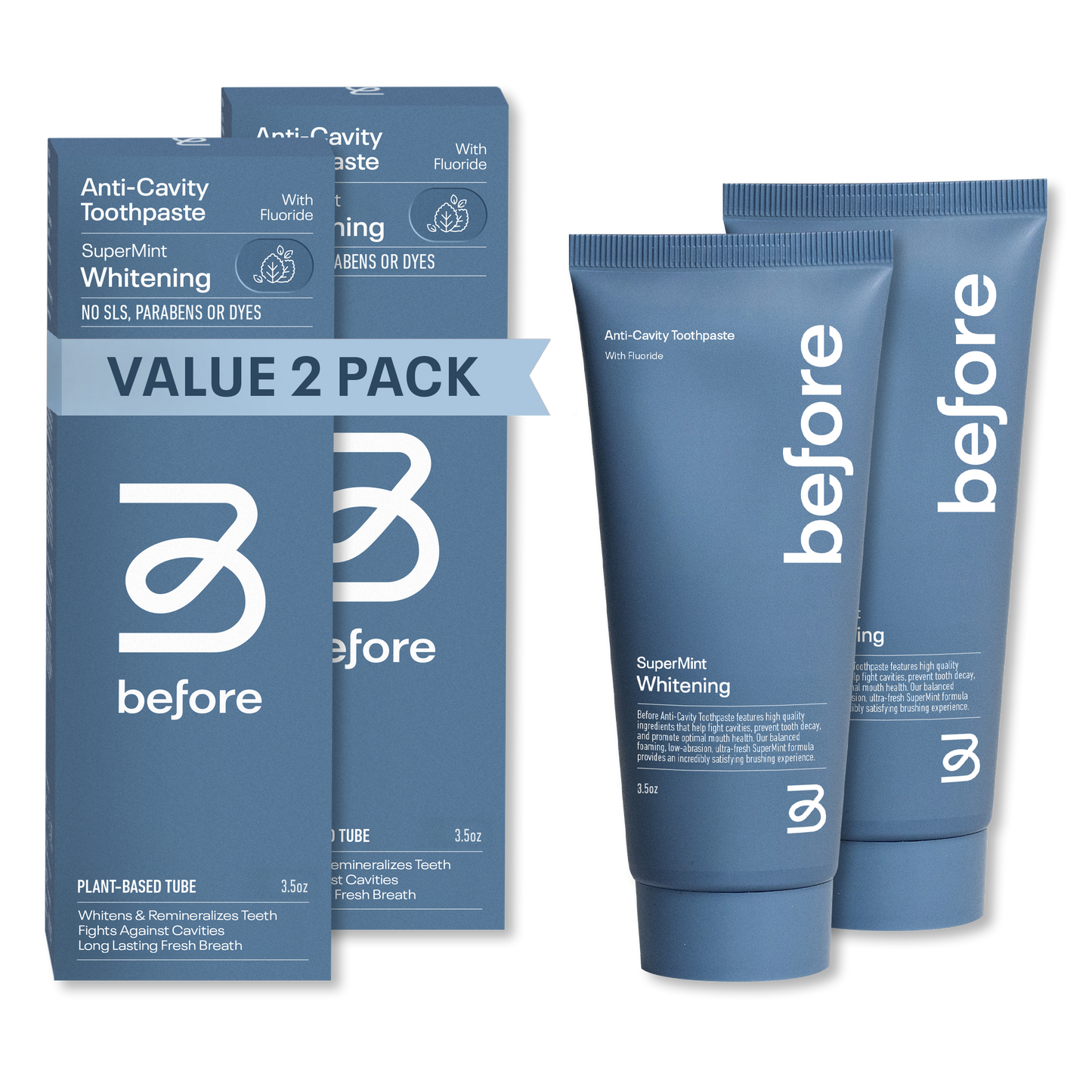 Before Anti-Cavity SuperMint Whitening 2-Pack